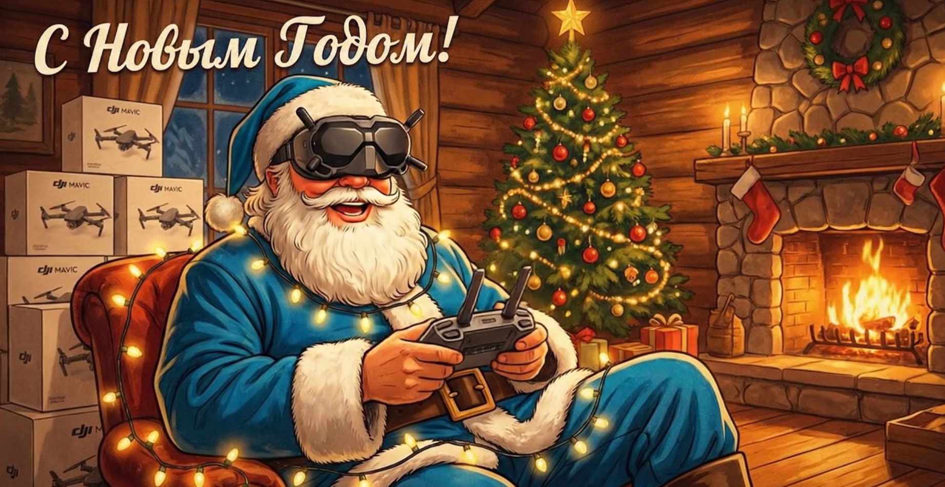 GoDrone - Новогоднее поздравление 2026