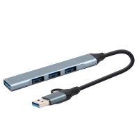 USB HUB 4 in 2 USB-C and USB 3.0 to 4 Ports HUB (UCA9701)